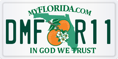 FL license plate DMFR11