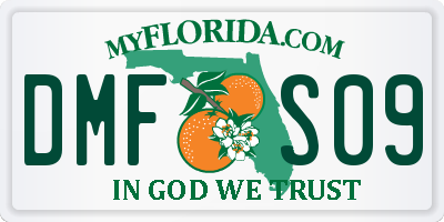 FL license plate DMFS09