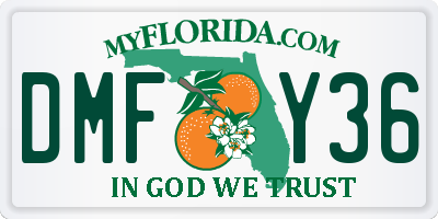 FL license plate DMFY36