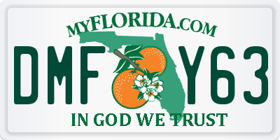 FL license plate DMFY63