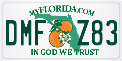 FL license plate DMFZ83