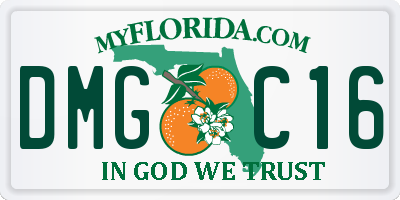 FL license plate DMGC16