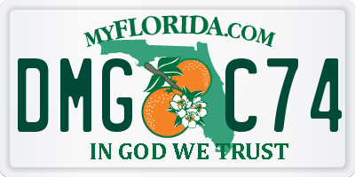 FL license plate DMGC74