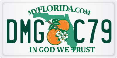 FL license plate DMGC79
