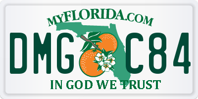 FL license plate DMGC84