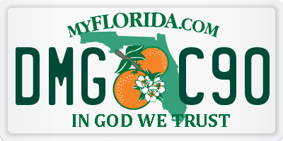 FL license plate DMGC90