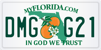 FL license plate DMGG21