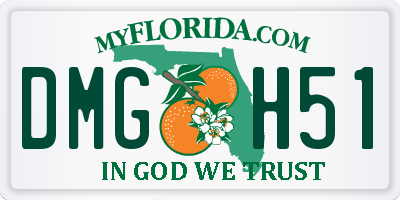 FL license plate DMGH51