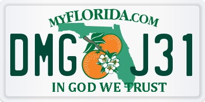 FL license plate DMGJ31