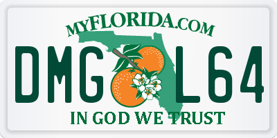 FL license plate DMGL64