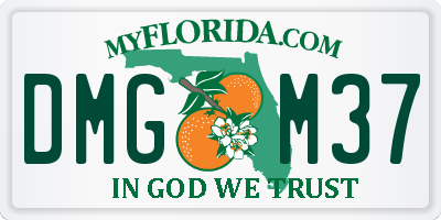 FL license plate DMGM37