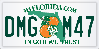 FL license plate DMGM47