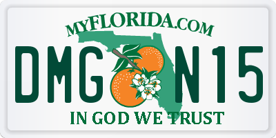 FL license plate DMGN15