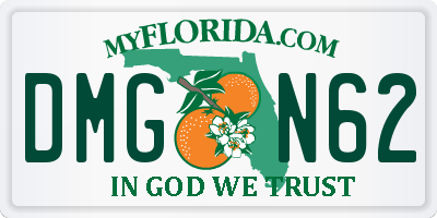 FL license plate DMGN62