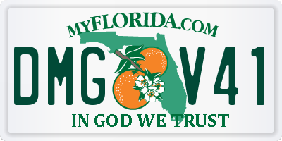 FL license plate DMGV41