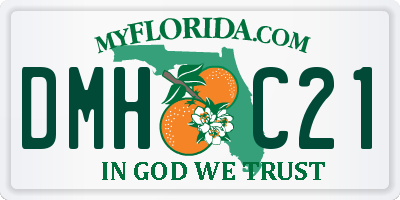 FL license plate DMHC21