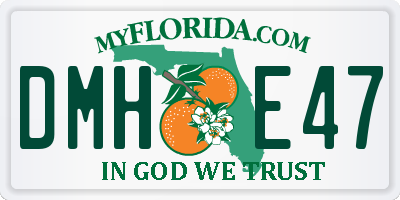 FL license plate DMHE47