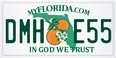FL license plate DMHE55