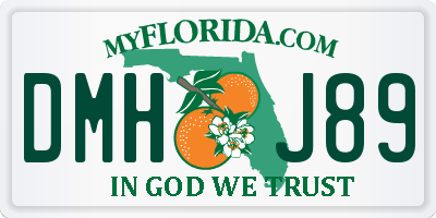 FL license plate DMHJ89
