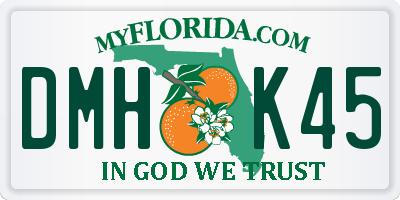 FL license plate DMHK45