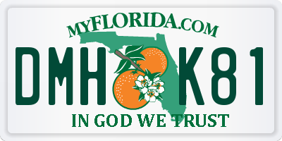 FL license plate DMHK81