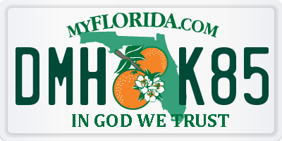 FL license plate DMHK85