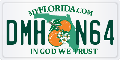 FL license plate DMHN64