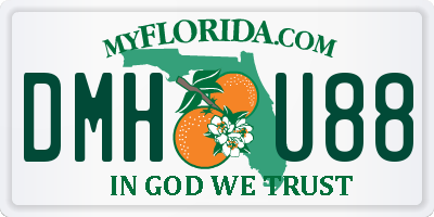 FL license plate DMHU88