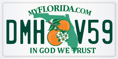 FL license plate DMHV59
