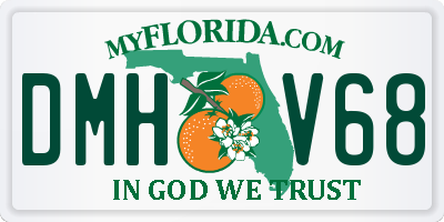 FL license plate DMHV68