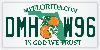 FL license plate DMHW96
