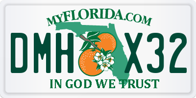 FL license plate DMHX32