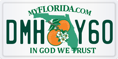 FL license plate DMHY60