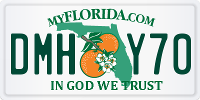 FL license plate DMHY70