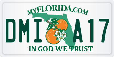 FL license plate DMIA17