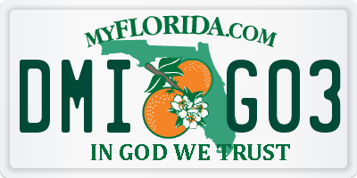 FL license plate DMIG03
