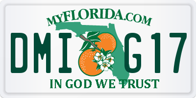 FL license plate DMIG17