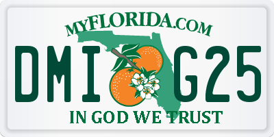 FL license plate DMIG25