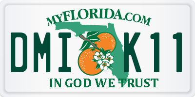 FL license plate DMIK11