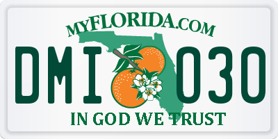 FL license plate DMIO30