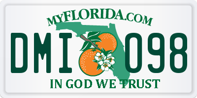 FL license plate DMIO98
