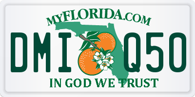 FL license plate DMIQ50