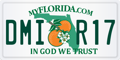 FL license plate DMIR17