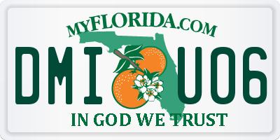FL license plate DMIU06