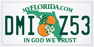 FL license plate DMIZ53