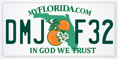 FL license plate DMJF32