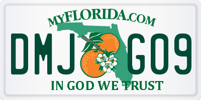 FL license plate DMJG09