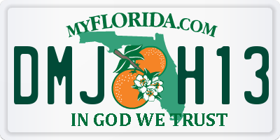 FL license plate DMJH13