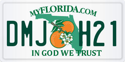 FL license plate DMJH21