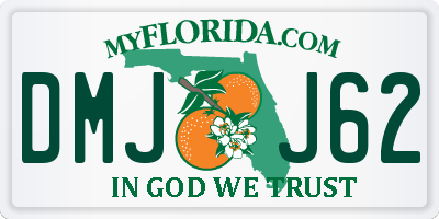 FL license plate DMJJ62